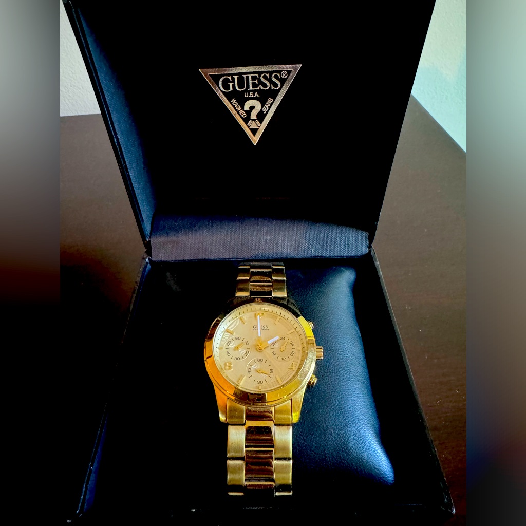 Guess Gold Stainless Steel Bracelet Watch